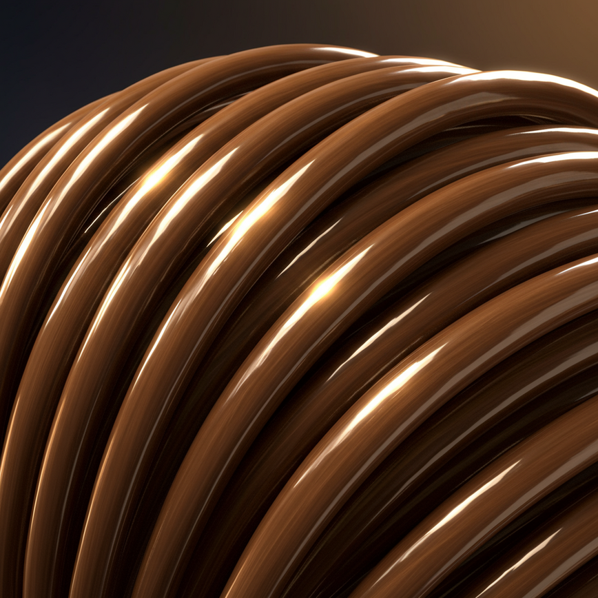 An abstract visualization of the 'mirror-like shine' and 'sealed cuticle' effect the mask has on hair, illustrating the final result.